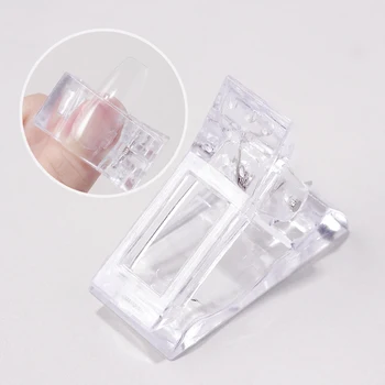 Plastik Tırnak Klipleri Şeffaf Jel Hızlı Bina İpuçları Klip oje Uzatma UV Klipler Nail Art Maker Tırnak El