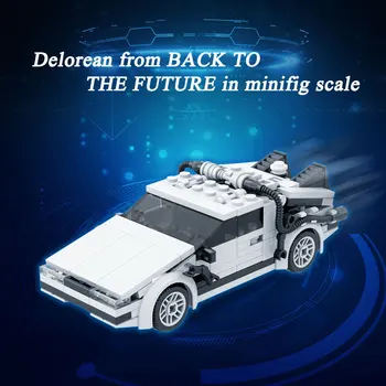 Buildmoc DIY Blokları Yüksek teknoloji MOC Supercar Model Zaman Makinesi Hızlı Mini Araba Yapı Taşı Araçlar Tuğla Oyuncaklar Çocuk Hediyeler